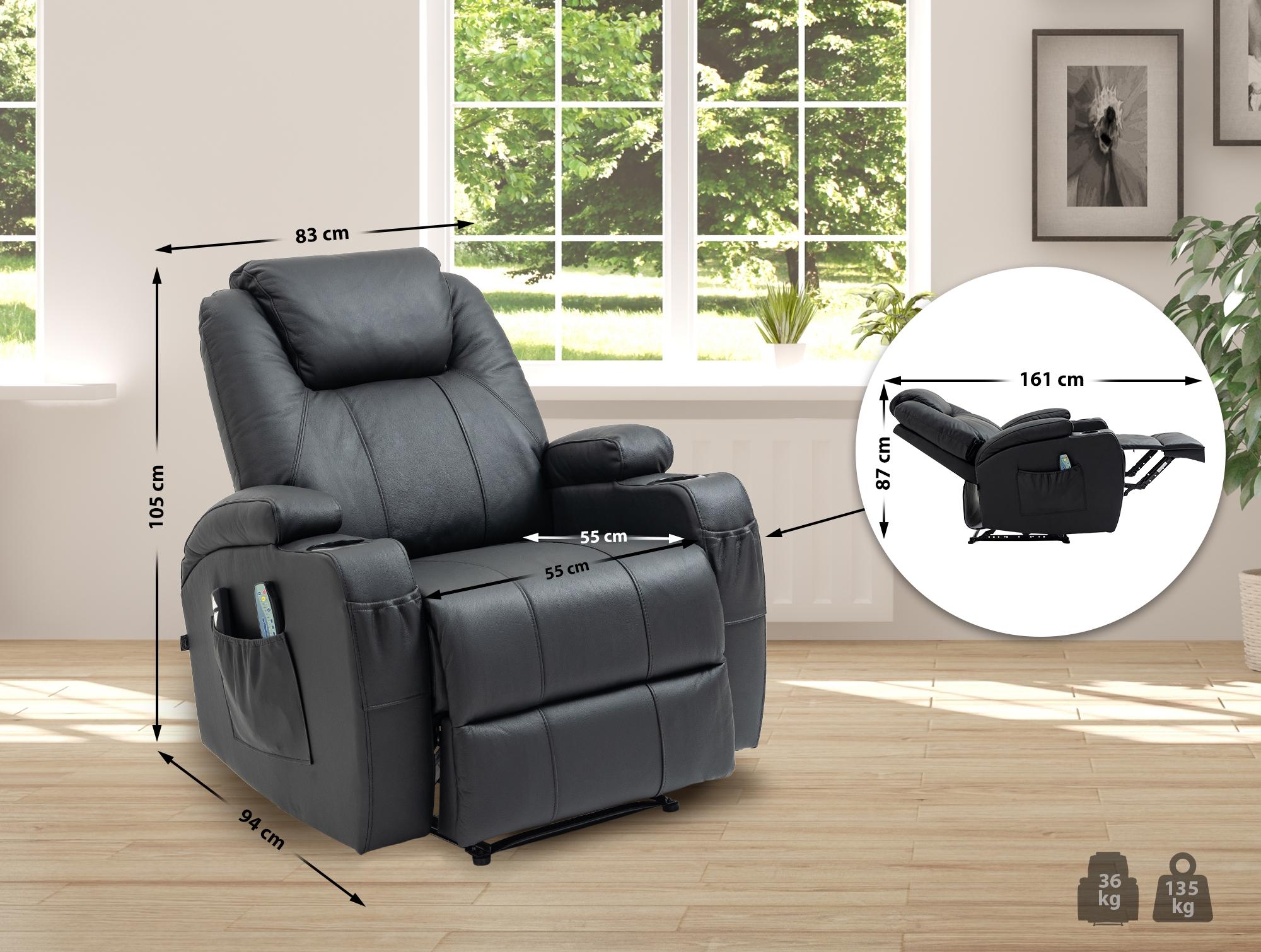 Hepler Sessel mit Massagefunktion