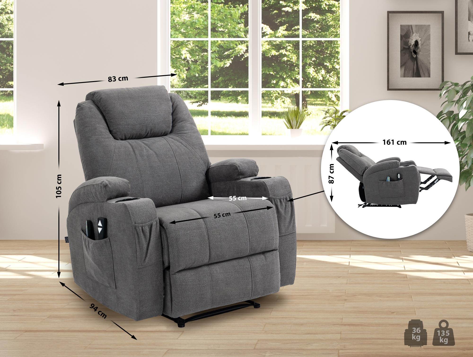 Hepler Sessel mit Massagefunktion