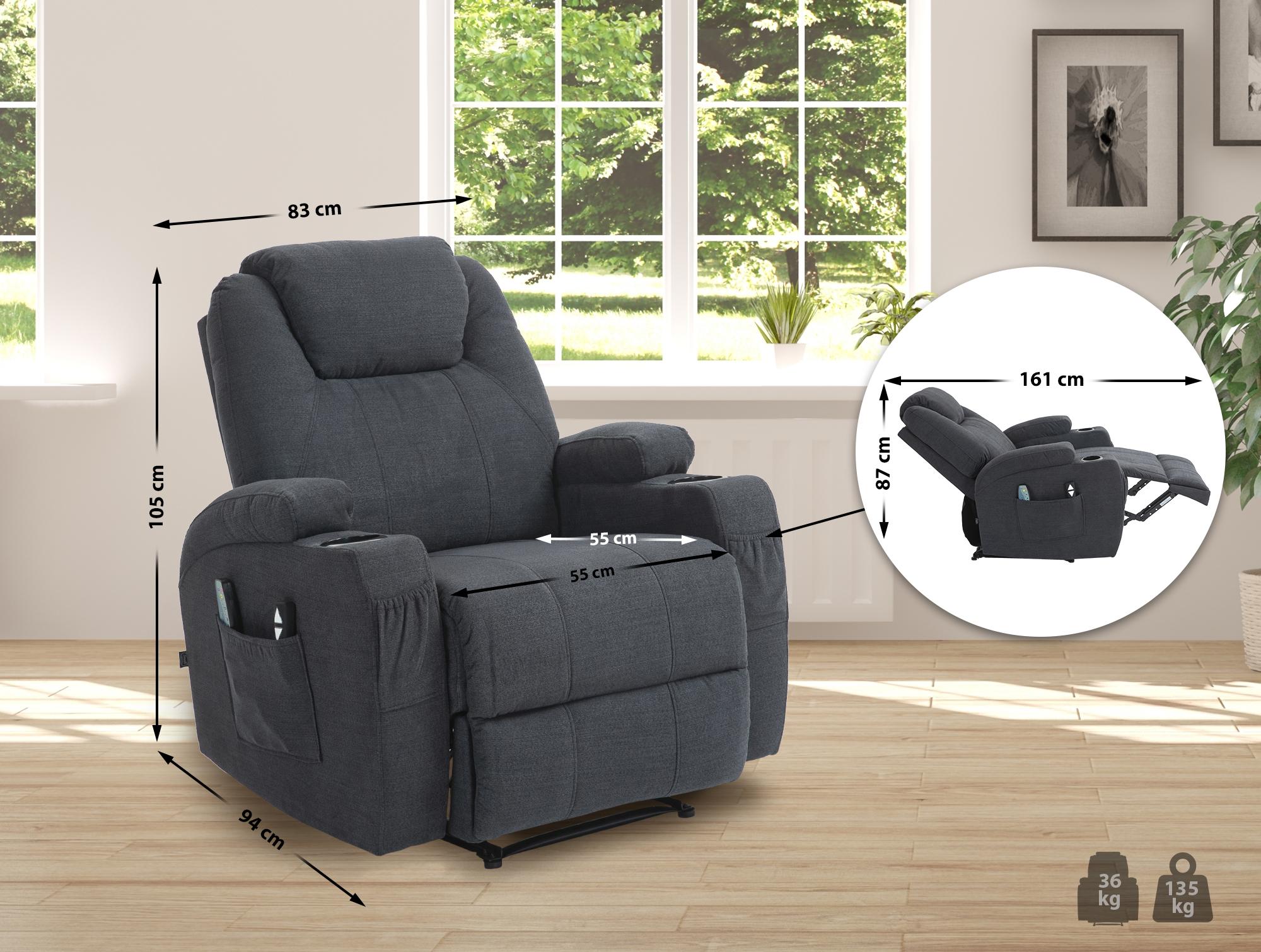 Hepler Sessel mit Massagefunktion