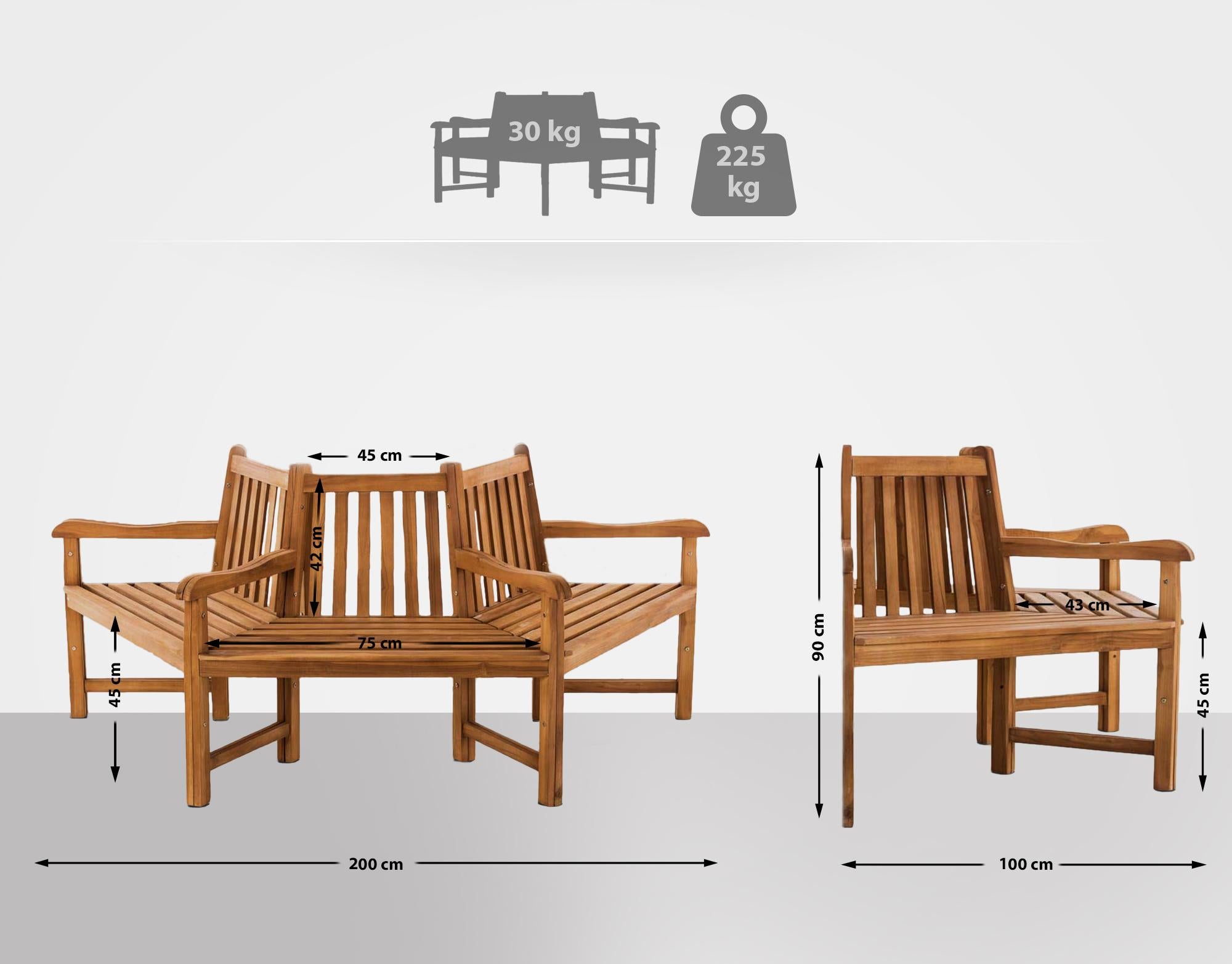 Kenna Teak Baumbank