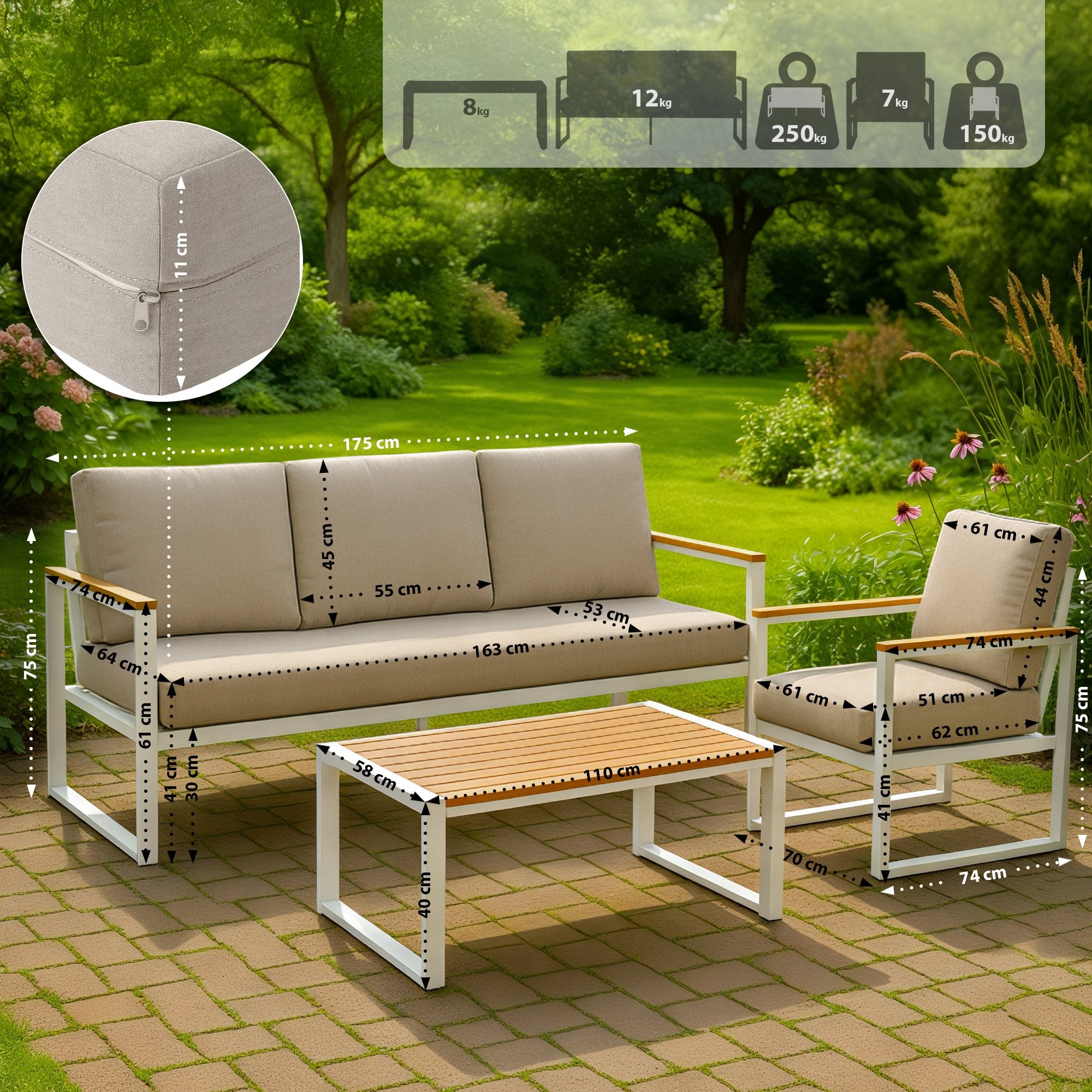Rodiesa Gartenlounge Set