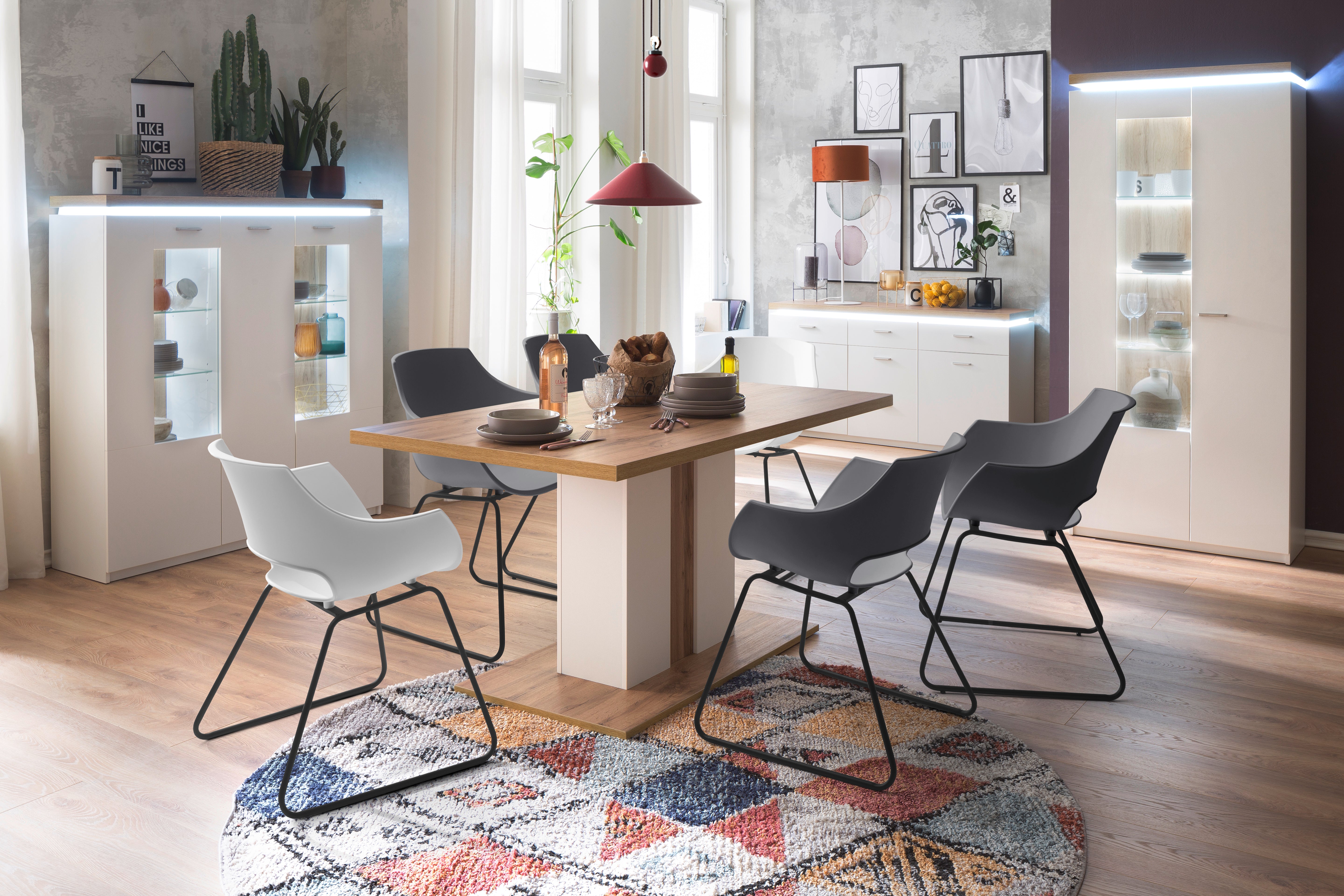 ROCKVILLE Schalenstuhl - 4er Set