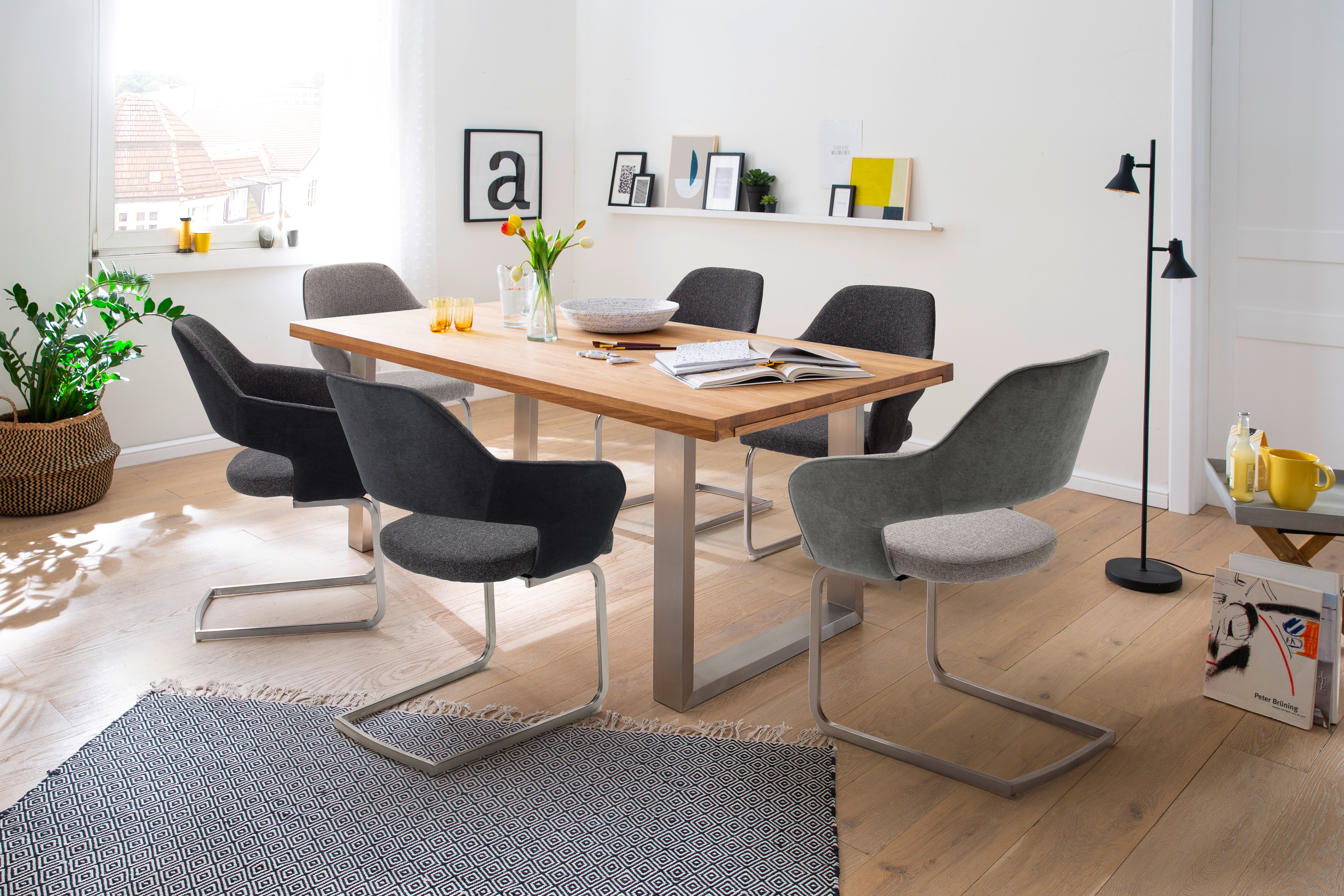 NEWCASTLE Schwingstuhl - 2er Set