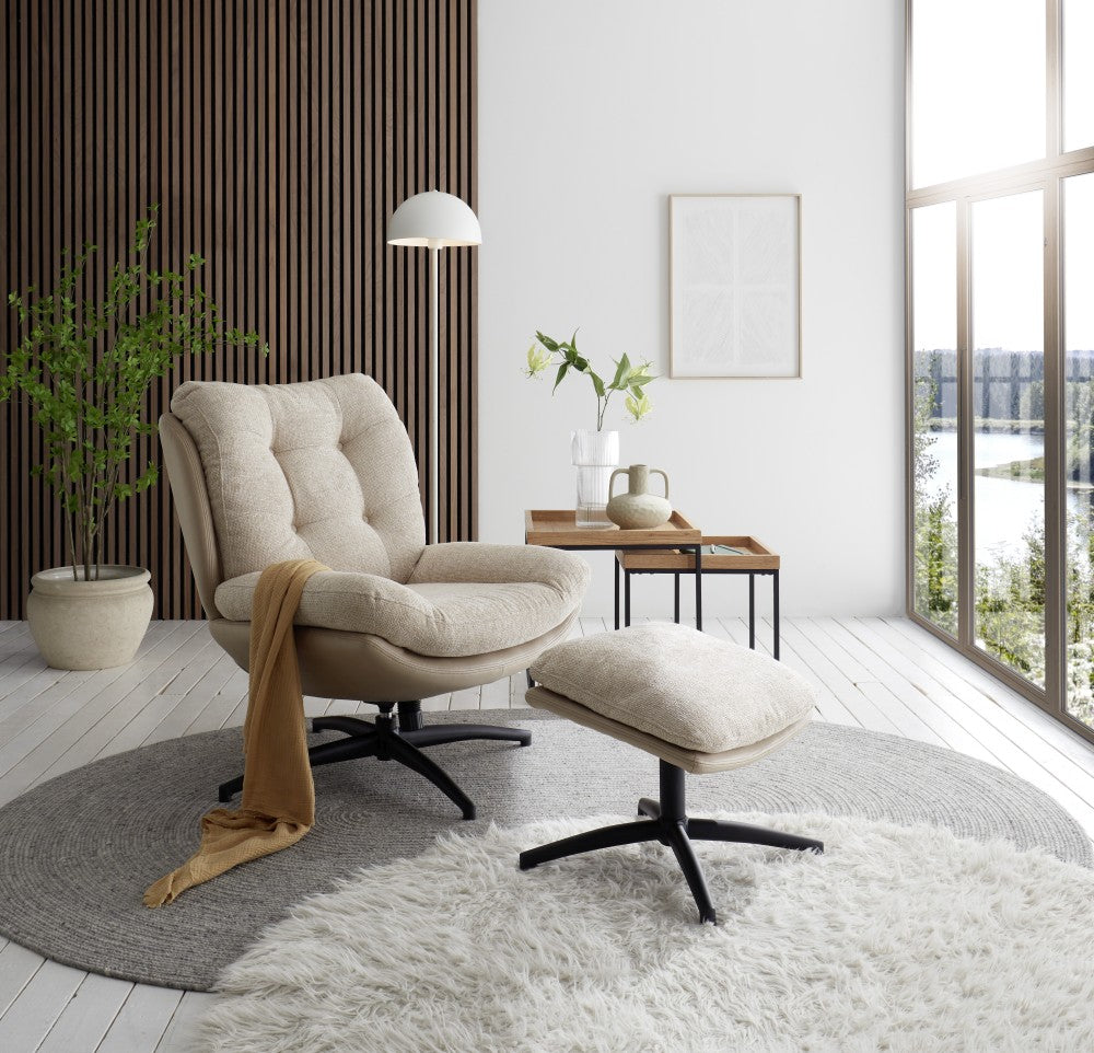 DIBBA Loungesessel inkl. Hocker