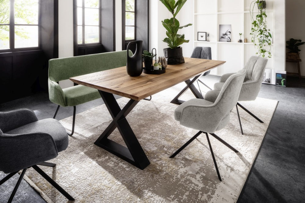 BANGOR 4-Fuß Stuhl mit Armlehnen - 2er Set