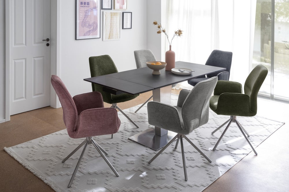 GREYTON 4-Fuß Stuhl mit Armlehnen - 2er Set