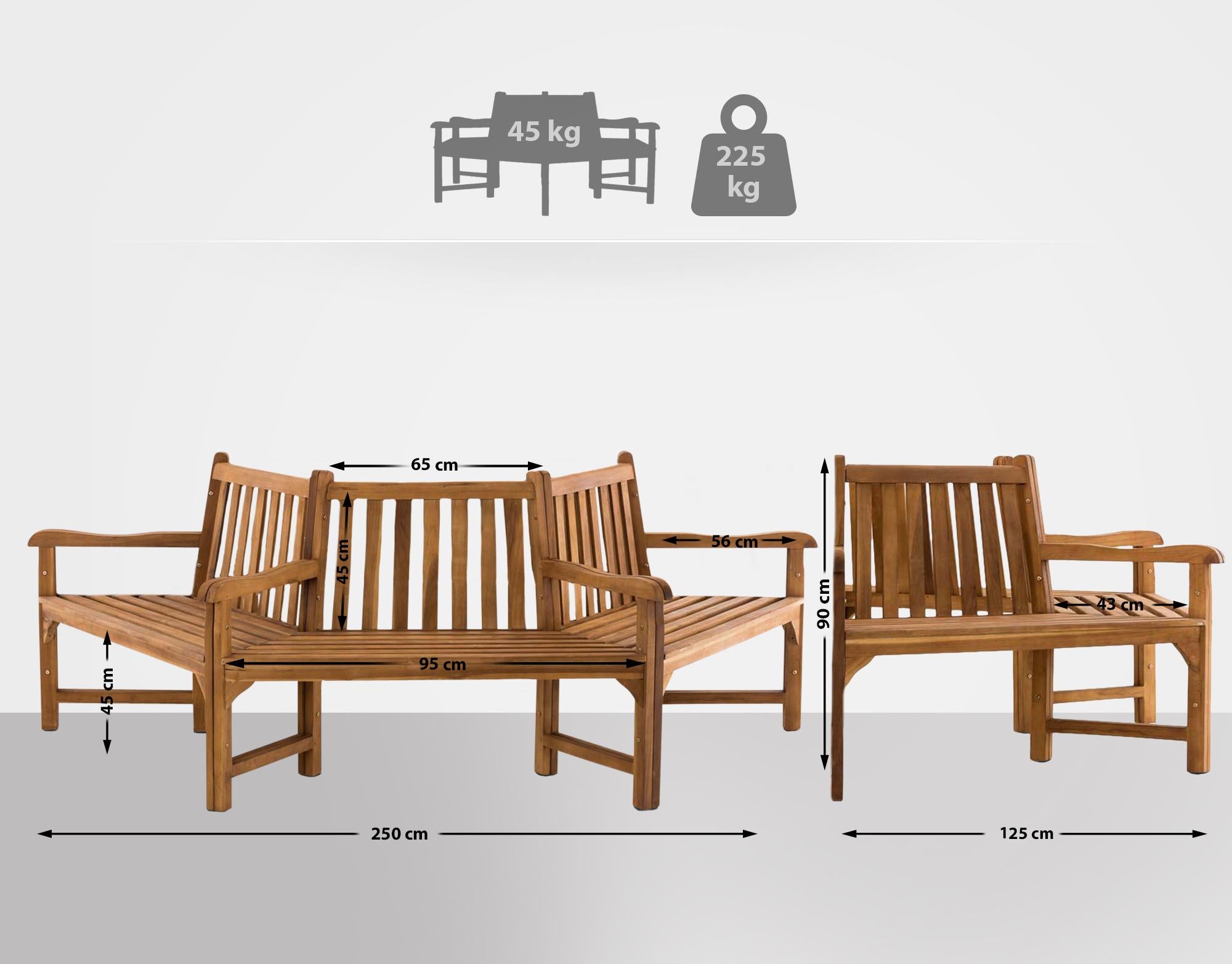 Kenna Teak Baumbank