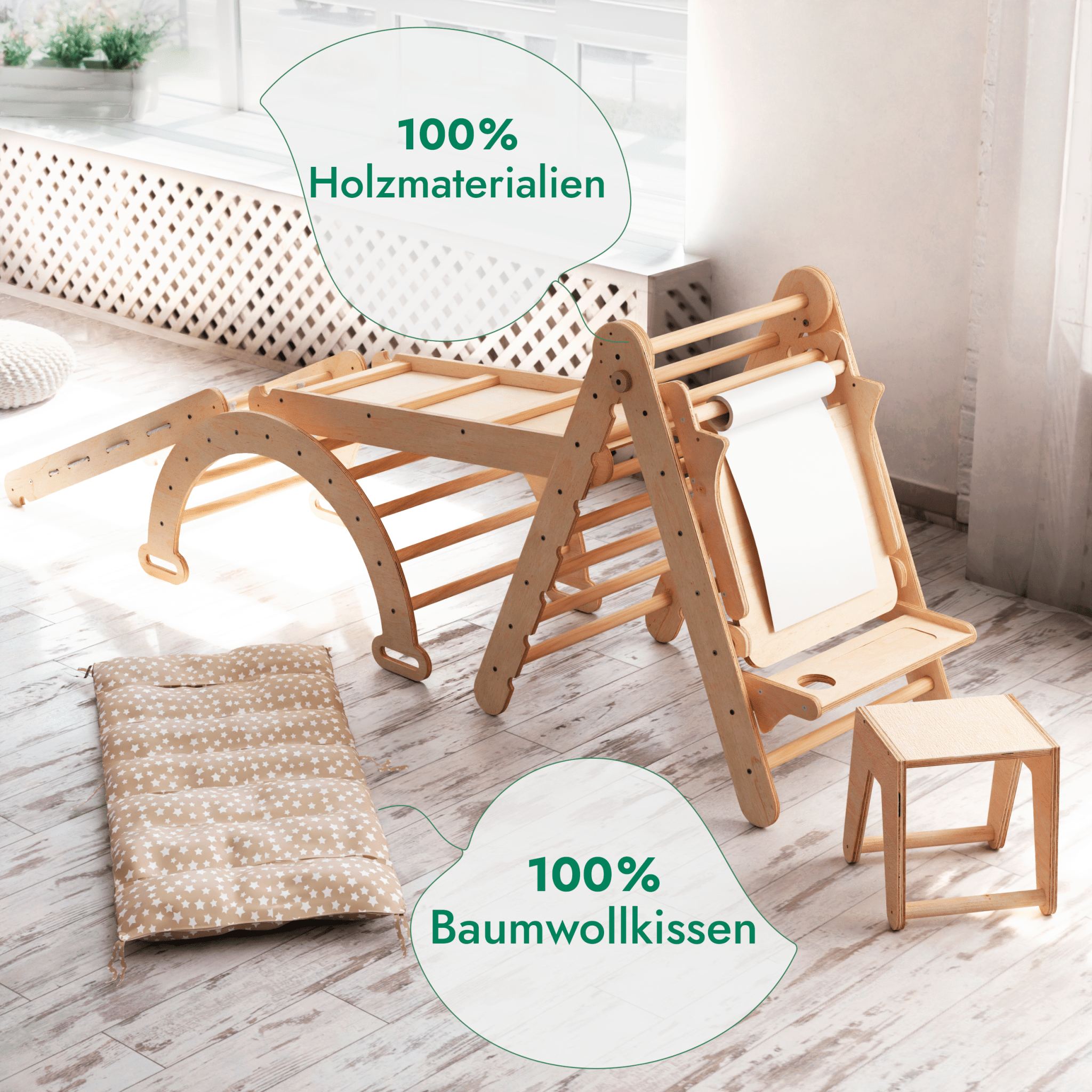 Nemi Klettergerüst-Set 7in1 Montessori