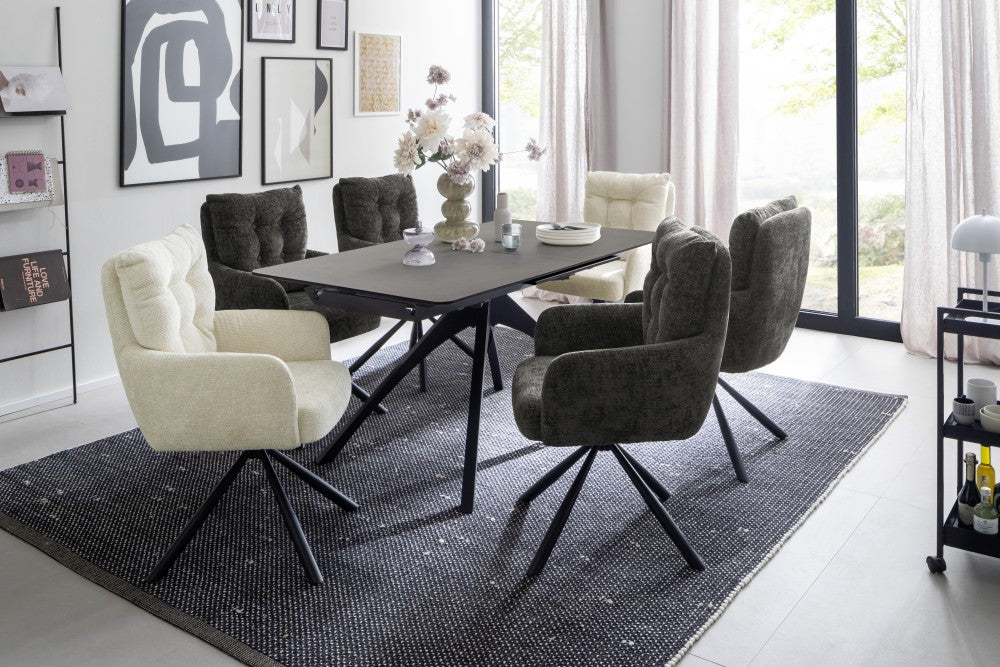 TULA 4-Fuß Stuhl mit Armlehnen - 2er Set