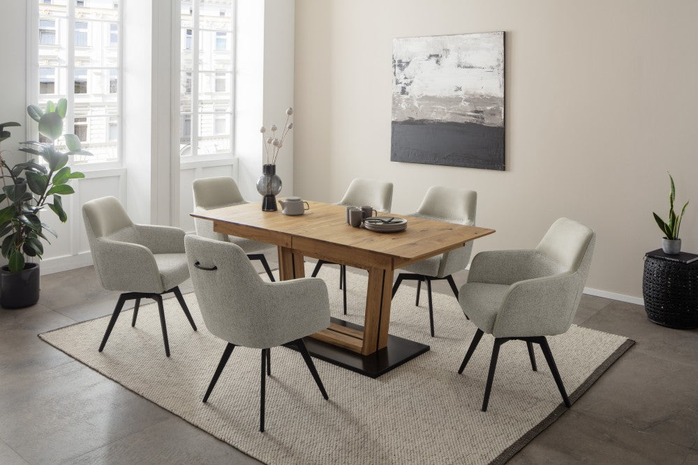 MILAGRO 4-Fuß Stuhl mit Armlehnen - 2er Set