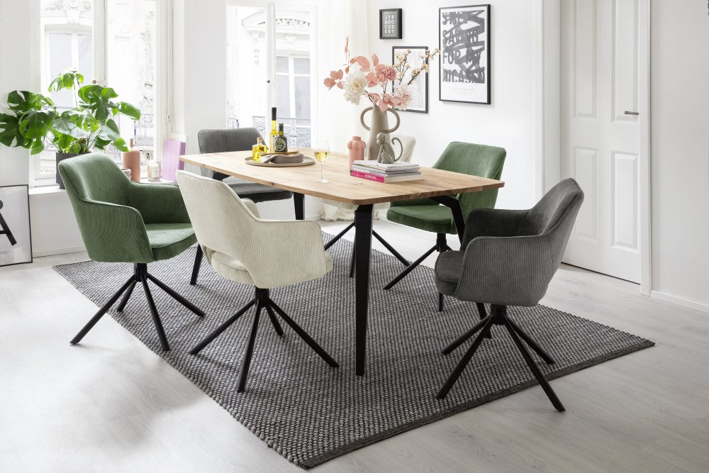 LUZON 4-Fuß Stuhl mit Armlehnen - 2er Set