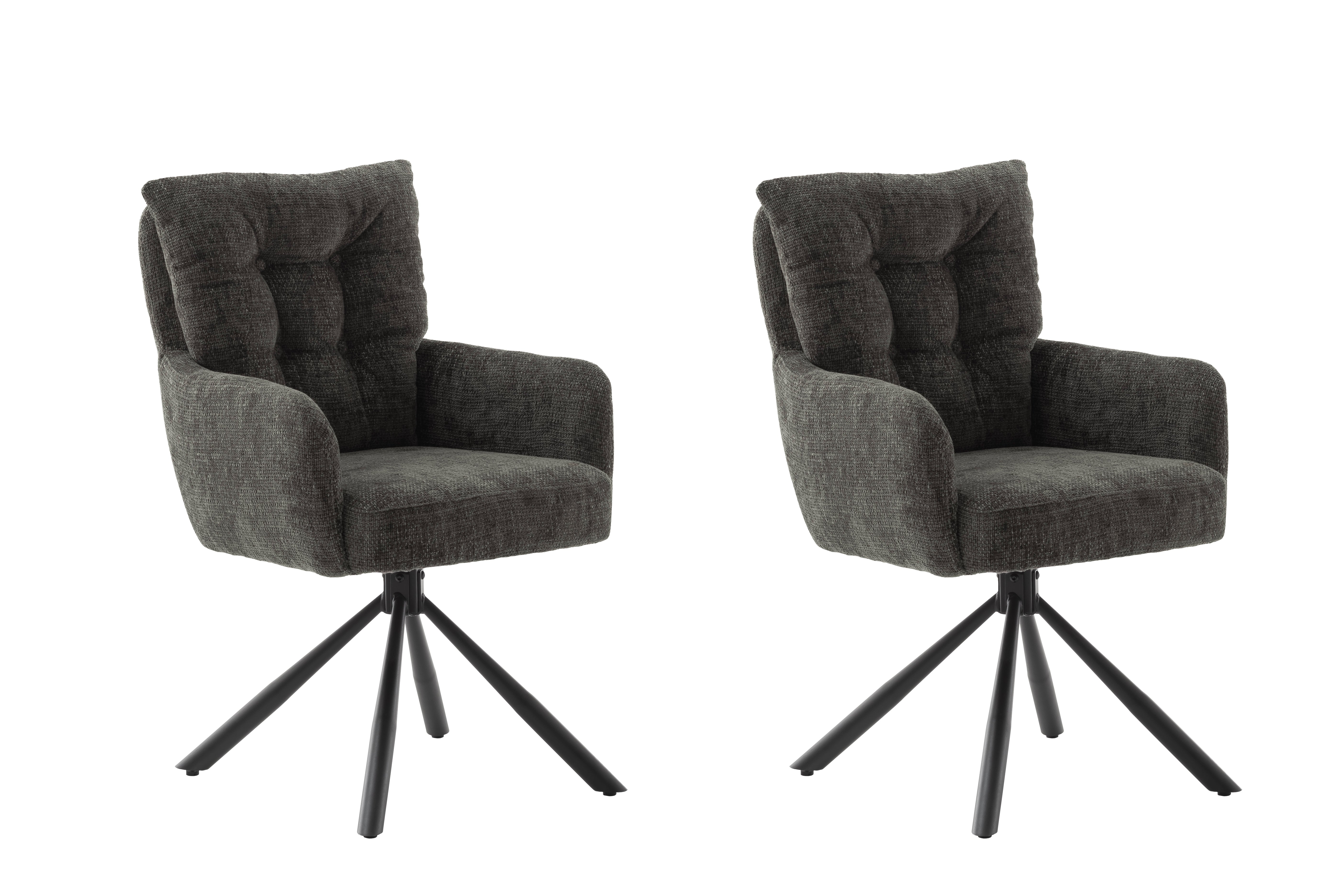 TULA 4-Fuß Stuhl mit Armlehnen - 2er Set